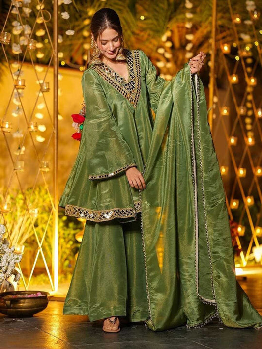 Ivory Sheeshmahal Sharara Set